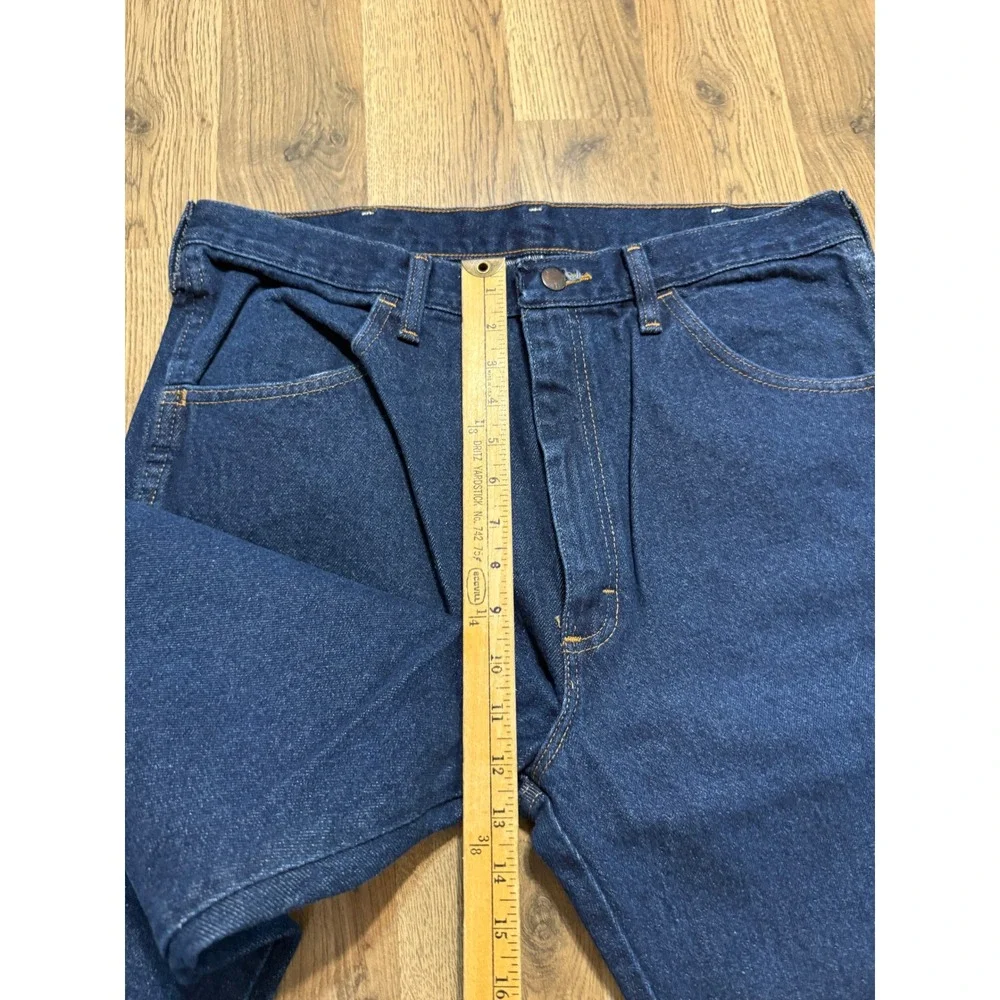 Rustler Regular Fit Jeans Mens 35x34 Blue Adult Straight Leg Denim Excellent